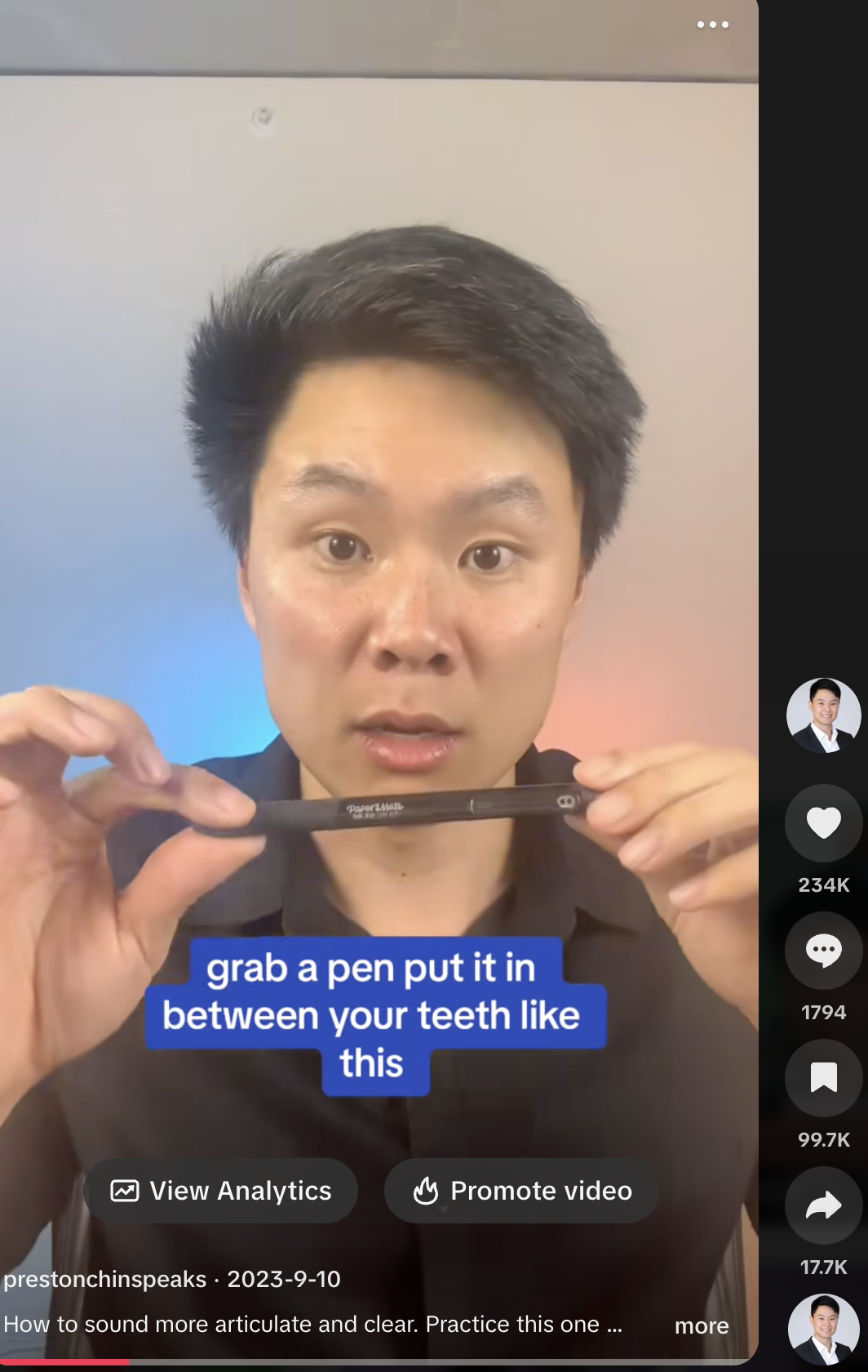 Viral video metrics from October 2023