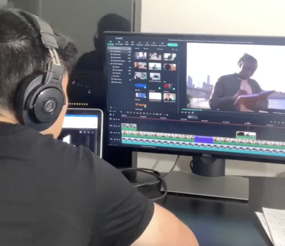 The early morning editing grind