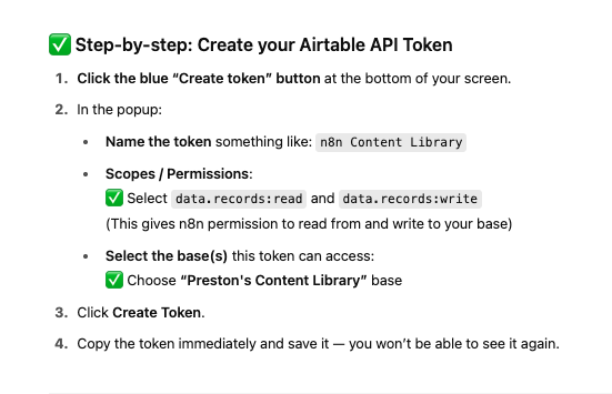 Airtable and n8n automation setup
