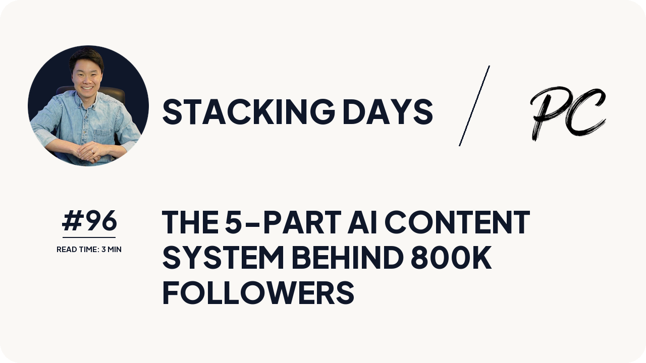The 5-Part AI Content System Behind 800K Followers