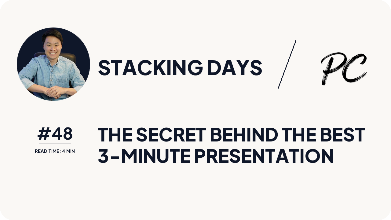 The Secret Behind The Best 3-Minute Presentation