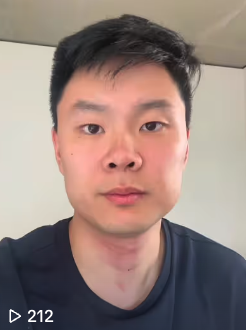 Screenshot of my first TikTok from August 2022