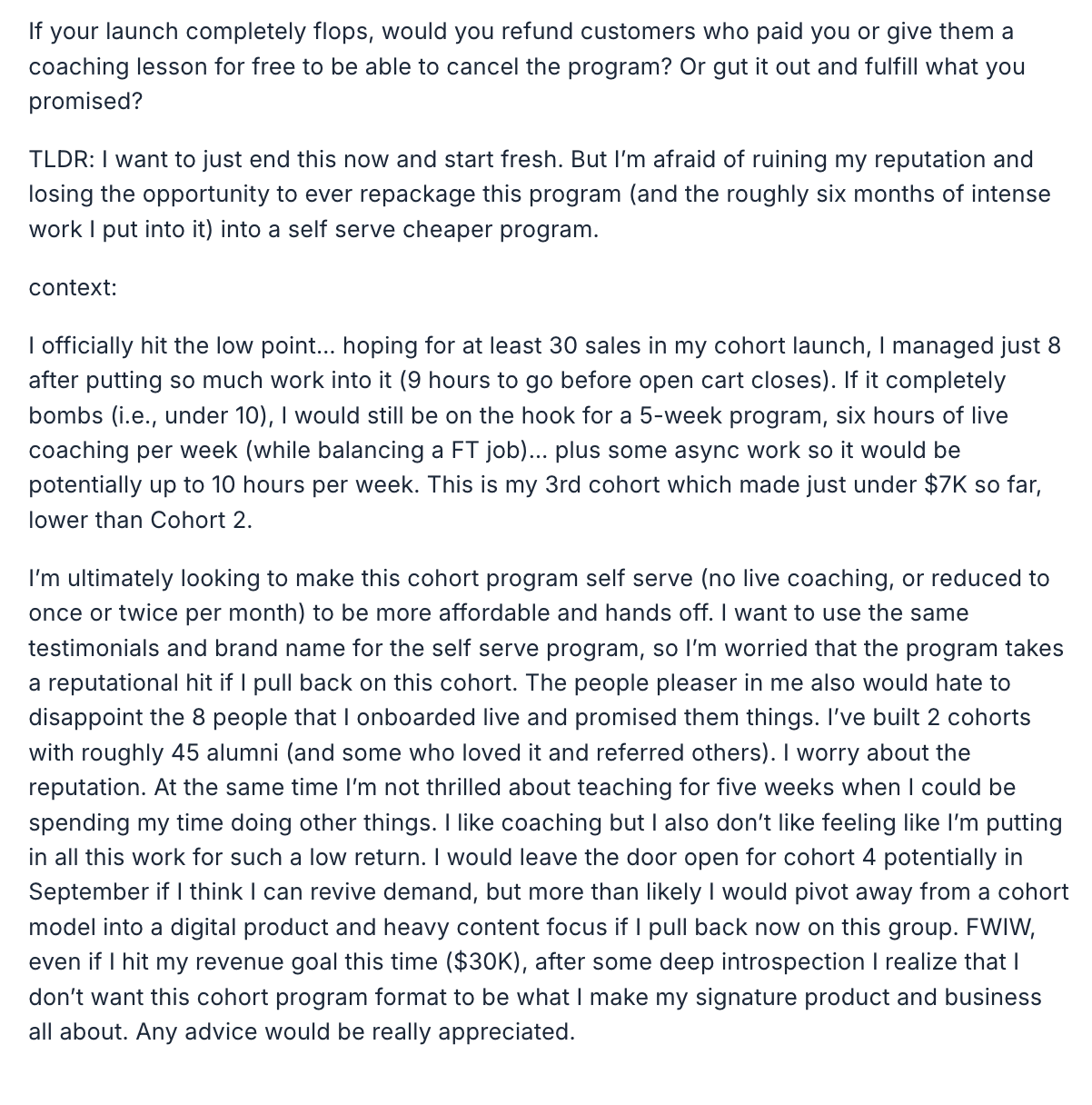 Community feedback from readers