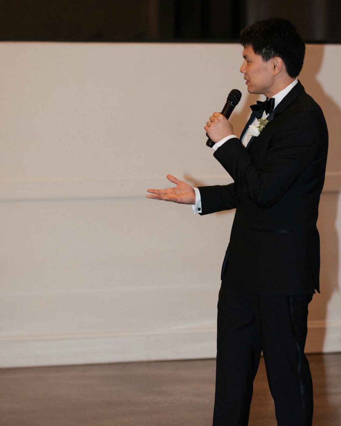 Preston Chin speaking on stage